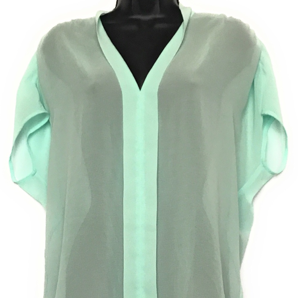 Victoria’s Secret Sheer Sea Foam Green Blouse Top